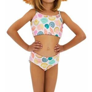 NEW BEACH RIOT coastal jewel two-piece set in white